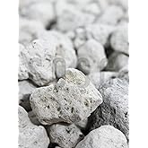 SOSC Natural Volkanik Beyaz Lav Taşı, Dekoratif Pomza, 2-4 cm, 3 Litre, Saksı ve Bah&ccedil;e i&ccedil;in Drenaj D&uuml;zenleyici, Toprak Nemlen