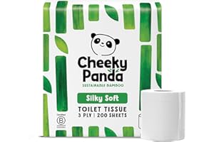 The Cheeky Panda Bamboo Toilet Paper – 9 Rolls of Toilet Paper | Plastic Free Packaging and Sustainable Toilet Tissue | 100% Compostable
