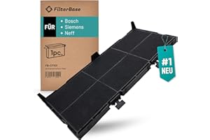 FilterBase® Aktivkohlefilter 1 Stück passend für Bosch 11025806 DSZ4561, Siemens LZ45610 LZ45650 und Neff Z54TC02X0 - Filter für Dunstabzugshaube