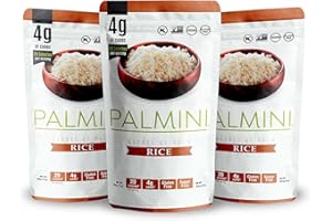 PALMINI Rice – Hearts of Palm – Low Calories – Low Carb – Keto Friendly – Vegan | NO GMO – Fat Free – Sugar Free – Kosher – 338g | (Pack of 3)