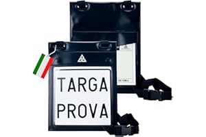 Autodomy Porta Targa Prova è Universale | Porta Targa Prova Auto per Matricole d'Italia | Adatto a Tutti i Tipi di Veicoli | Custodia per Targa Prova 25x19x2cm | Adatto a Fronte e Retro
