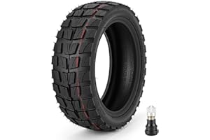 Pneumatico da vuoto 10x2.75-6.5 con valvola, 10 pollici pneumatico fuoristrada tubeless in gomma antiscivolo per scooter elettrico, adatto per strade innevate, sabbiose e ghiaiose
