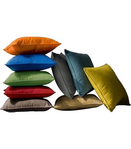 Hans-Textil-Shop Komplettkissen Linon 40x40 Cm - Dekokissen Mit Innenkissen In Rot