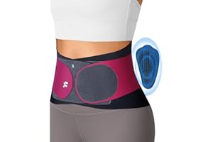 Fitomo Ceinture Lombaire, Ceinture de Soutien Lombaire avec Coussin 3D et 6 Attelles, Tissu Ultra Fin 0,5 mm, Bande Lombaire Élastique pour Femme et Homme pour Travail, Sciatique, Posture, S