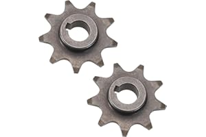 ‎CREATE IDEA Create idea 2 Stück 9-Zahn-Kettenrad Fahrradketten-Zahnrad Ritzel Kettenrad Elektroroller-Motor-Kettenrad Synchrones Kettenrad für 1016Z2 Z3 Getriebemotoren