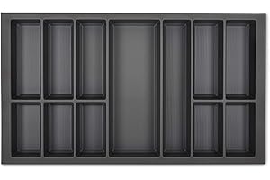 ORGA-BOX VII Design Cubertero Gris Basalto 826 x 274 mm para Cajones de Siematic Warendorf KH cocinas etc. para un Ancho de 90 cm