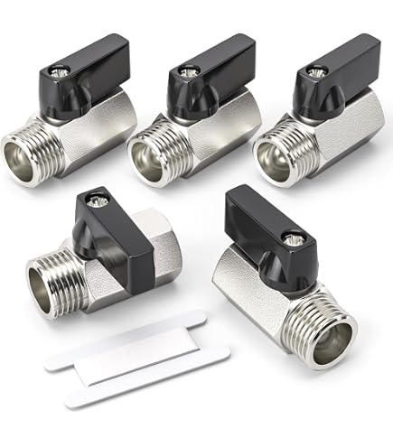 2 Valvole A Sfera In Ottone Da 1/2 Pollice, Filettatura Esterna, Mini Rubinetti Con Maniglia Per Acqua E Gas, DN15