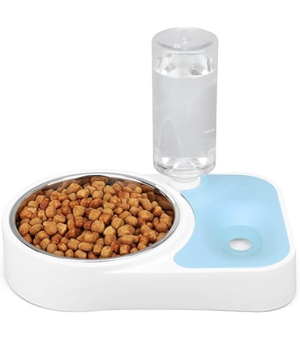 Distributore Automatico Cibo E Acqua Per Animali - 5L, Con Alimentatore E Bevibitore, Bianco - Foto 4