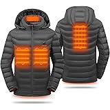 HEWINZE Giacca Riscaldata uomo - Gilet Riscaldato uomo con batteria 7V 10000mAh, maglia riscaldata elettrica…