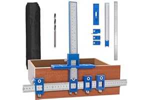 GZhaizhuan Gabarit de Quincaillerie, Gabarit de Perçage Réglable, Localisateur de Poinçons Avec 4.2mm foret, Guide de Perçage pour Monter des Poignées Sur des Portes ou des Tiroirs