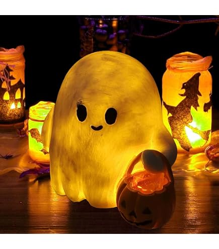 Statua fantasma 2024 con dito medio, statua fantasma carina, piccola statuetta spaventosa, simpatica decorazione per Halloween, decorazioni per la casa spettrale (fantasma con il dito medio