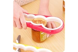 DOTTY DEALS Universal Lid JAR Opener / Bottle Opener / Can Opener Kitchen Gadget Easy Twist Tool for Multiple Sizes (Random Color)
