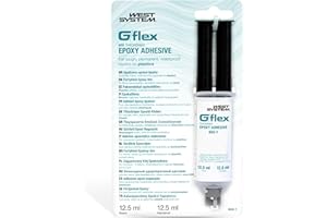 WEST SYSTEM G/flex 655-1 Two Part Epoxy Glue Syringe - Heavy Duty High Strength Adhesive Pack, Glue for Plastic, Metal, Wood, Ceramic - for DIY Projects, Boat & Marine Repair