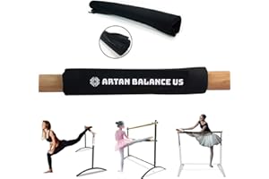 Artan Balance Ballet Barre Foam Detachable Protector Slider pad Cushion with Zipper for Home or Studio Comfort and Protection for Stretch, Pilates, Dance Class or Active Workouts