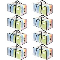 Dntorx 8 Pack 105L Clear Moving Bags Clothes Storage Bags Heavy Duty Moving Totes Packing Bags with Zips for Moving Clothes B