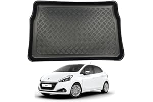 NOMAD Boot Liner for Peugeot 208 2012-2019 Recyclable Plastic (PE) Tailored Fit Car Floor Mat Protector Guard Tray Black Custom Fitted Accessory Dog Friendly Waterproof with Raised Edges