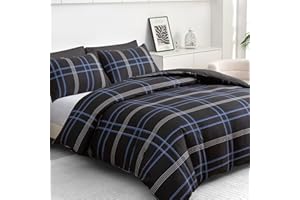 Pamposh Double Duvet Set – Brushed Microfiber Double Duvet Cover - Hypoallergenic Quilt Cover Bedding Sets 3 Pcs With Zipper Closure For All Seasons