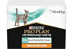 PRO PLAN VETERINARY DIETS EN Gastrointestinal Chicken Wet Cat Food 10x85g (Pack of 4)