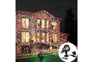 SAKEMA Projecteur d'étoiles de Ciel en Mouvement, éclairage de Paysage Rouge et Vert, lumière de scène LED for fête de noël, Lampe d'extérieur for Jardin et pelouse 9.23