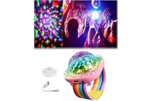MOSFIATA Wristband Disco Light,Portable Party Lighting,Wireless Stage Lights,Rechargeable Mini Wrist Strap Ball Light Sound Control for Party, Portable Disco Lamp