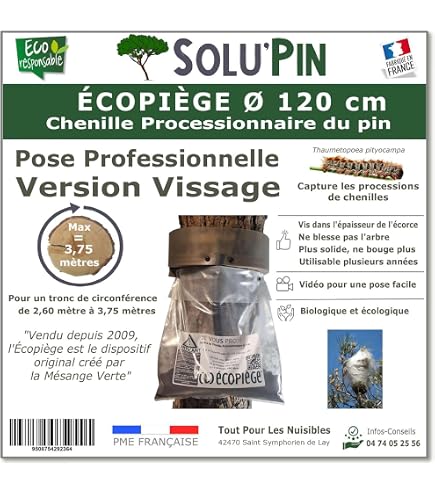 éco Piège Processionnaire Ecopiège Chenille Processionnaire Biotop - Diamètre 30cm Fabriqué En France Lutte Chenille Urticante
