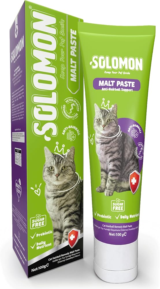 Solomon Malt Paste 100 Gr Kedi Tüy Yumağı Önlemeyi Destekleyen Malt Macunu