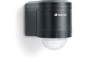 ‎STEINEL Steinel Bewegungsmelder IS 240 DUO schwarz, 240° Bewegungssensor, 12 m Reichweite, Innen und Außen, inkl. Eckwandhalter, (L x B x H) 100 x 60 x 90 mm