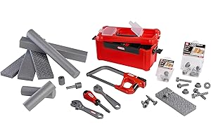 Little Tikes Creative Construction Tool Box Set - Include 9 Accessori, Set di Costruzioni per Gioco di Finzione, per Bambini. età 3+