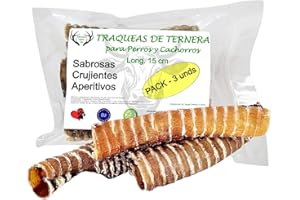 ARTISAN GIFT CO Tráqueas para Perros – Snacks Naturales deshidratados – Tráqueas de Ternera Perro (150 g, Tráqueas de Vaca)