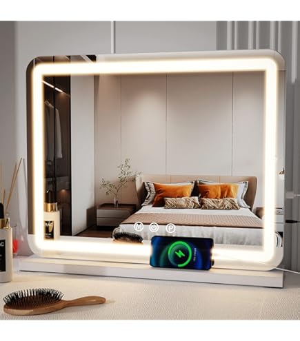 Clevich Badkamerspiegel met verlichting, asymmetrisch, 80 x 60 cm, led Clevich Badkamerspiegel met verlichting, asymmetrisch, 80 x 60 cm, led