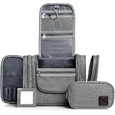 Obics XXL Travel Toiletry Bag for Men and Women 8L (Large) Grey &ndash; Toiletry Bag and Cosmetic Bag for Toiletries with Handle (H