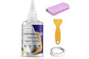 ALLONY Colla Carta da Parati, Colla per Cartas da Parati, Adesivo Trasparente Forte, Viene Utilizzata Per Riparare la Carta da Paratis Scrostata, Screpolata e Deformata Adesivo - 150ml