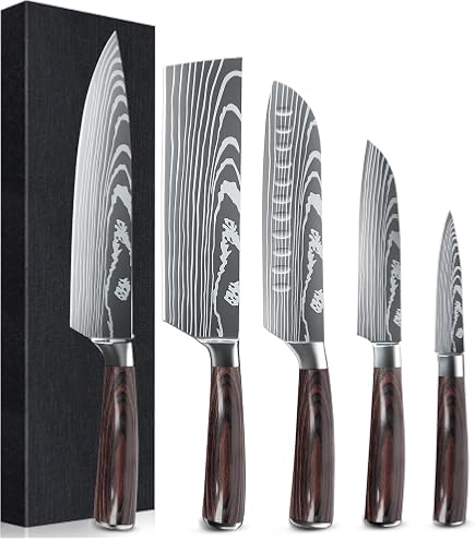 MDHAND Brotmesser 20 Cm – Scharfes Küchenmesser Aus Edelstahl Mit Gezackter Kante Für Präzises Schneiden