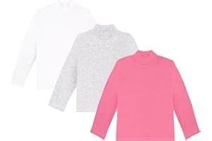 Ellepi Set 3 Maglie Lupetto Bambino Bambina Manica Lunga 100% Caldo Cotone