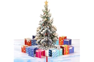 ‎BIROYAL BIROYAL Weihnachtskarte 3D mit Umschlag - Pop Up Karte Weihnachten - Pop Up Weihnachtsbaum - Christmas Card - Gutschein Weihnachten, Weihnachtsgeschenke für Frauen, Kinder, Freunde & Familie