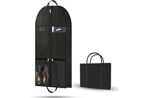 ARTILITS Black Garment Bag for Business Traveler; Business Weekender Garment Duffel Black; Keeps Suits Flat and Unwrinkled, Protect Suits; Durable; Pairs with Packing Cubes; Consultant-Ready for Work Trips