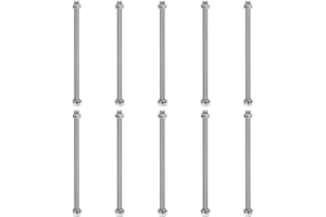 sourcing map M5 x 100mm 304 Stainless Steel Hex Head Screws Bolts, Nuts, Flat & Lock Washers Assortment Kit, Fully Threaded, Bright Finish for Home, Electronic, Machine, 10 Sets