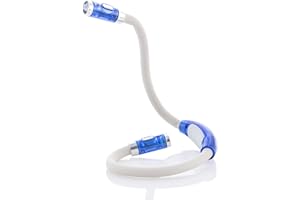 InnovaGoods - Lampe de Lecture LED Tour de Cou Nereled, Flexible, 4 LED Blanches, Design Ergonomique, Légère, Multifonction, Blanc, Plastique