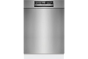 Bosch SMU6ECS12E Serie 6, Lavastoviglie da incasso sottopiano, Home Connect, Extra Clean zone: lavaggio intenso per lo sporco più ostinato, Assistente al lavaggio, Acciaio, 60 cm