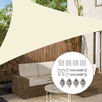 Sonnensegel Dreieckig 3x3m – Mit Stahldrahtkanten, 95% UV-Schutz, Für Terrasse, Garten, Pool
