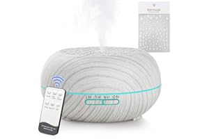 Simpeak Humidificador Ultrasónico 550 ml Difusor de Aromas con Temporizador Humificador Control Remoto para el Hogar Oficina Dormitorio Yoga SPA(con Pegatin)