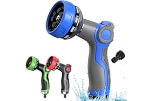 HMIL-U Hose Pipe Spray Gun 10 Adjustable Patterns Garden Hose Spray Gun Premium Hose Nozzle with Thumb Control Design Garden Hose Gun for Garden & Lawns