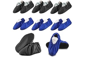 ‎MELLYSTORE Anti-Rutsch Schuhüberzieher Mehrweg 8 Paar Staubfrei Überschuhe Wiederverwendbar Überzieher Rutschfeste Wiederverwendbare Schuh Abdeckungen Schuhüberzüge für die Meisten Erwachsenen EU 36-44