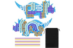 AYIXIWARZ Sensory Activity Board, Sensorisches Board Aus Silikon, Montessori Spielzeug zur ADHS und Autismus, Stressabbau, Beruhigung, Sensorisches Spielzeug Aktivitätsbrett für Kinder ab 3 Jahr mit 12 Stäbe