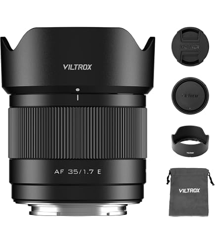 Generic 32 mm F10 Vollformat-Pancake-Objektiv für E-Mount, kompatibel mit ZV -E10, A7IV, A6400, A7II, A7SIII, A7III, A7C, A6600, A6100, A7RIV, A6000, A7RIII, NEX, schwarz