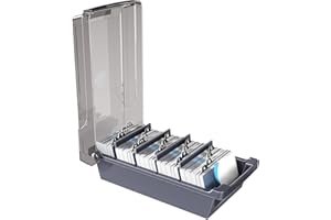 CATEKRO Business Card Holder Business Card Storage Box Magnetic Card 500 /1000 Cards Classification A-Z Index Four Compartment (500)