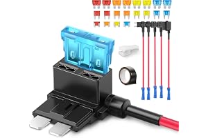 JOREST Strömtjuv bil 6 stycken, 3 typer standard mini mikro-kontaktsäkringsadapter, 12–32 V add-a-krets bilsäkring plattsäkri