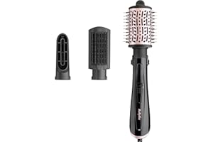 ‎BABYLISS BaByliss Style Smooth 1000, 3-in-1 Warmluftbürste zum Föhnen, Glätten und für Volumen, 1000W, AS128E