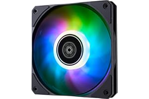 SilverStone Air Slimmer 120 ARGB, ulepszona wydajność, smukły wentylator 120 mm z pełnozakresowym efektem świetlnym PWM i ARGB, SST-AS120B-ARGB