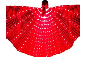 Zebery LED-Flügel für Erwachsene, LED-Schmetterlingsflügel, Isis-Flügel, leuchtende Bauchtanz-Kostüme
